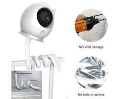 Actie4you® - Babyfoonhouder - Camera Houder - Babyfoon Standaard - Babyfoon Houder - Babyfoon Bevestiging - Babyfoonhouder voor Bed - Standaard – Flexibel - Wit