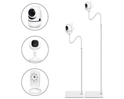 Babyfoonhouder Universeel – Babyfoon Standaard – Statief Babyfoon – Vloerstandaard Flexibel – Babyfoon Camera Houder – Extra Stevig – In Hoogte verstelbaar – wit