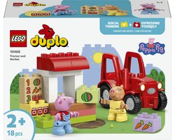 LEGO DUPLO Peppa Big Tractor en Marktkraam Dieren Speelgoed voor Peuters - 10468