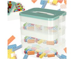 MONOO Drielaags Opbergbox Geschikt voor o.a. Lego – Slimme Organiser