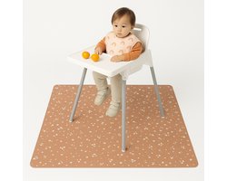 Knoeimat - Knoeimat Kinderstoel - Vloerbeschermer - 130 x 130 CM - 100% Polyester - Speelkleed Baby - Picknick Kleed - Waterbestendig - Wasmachine Geschikt - Tekenkleed - Spatmat - Speelmat - Duurzaam Kwaliteit