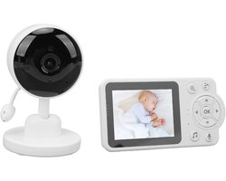 Babyfoon met Camera - Video Monitor - Baby Bewaken - Temperatuur Sensoren - 2.8 Inch Scherm - Wit