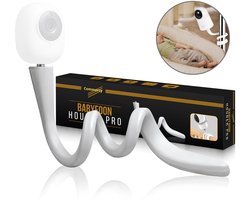 Commercy Business® Babyfoonhouder – Flexibele Baby Monitor Houder – 360° Verstelbare Camerahouder – Zonder Boren – Geschikt voor Babyfoon & IP Camera – Universele Houder voor Ledikant, Bed en Bureau – Wit