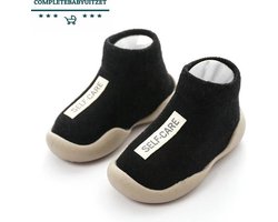 Antislip baby schoentjes - eerste loopschoentjes – Completebabyuitzet - maat 22,5 - 18-24 maanden – 13.5 cm - Zwart