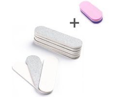 Baby Nagelvijl - 6 Stuks - Wit - Met Sponsvijltje - Zacht Nagelvijltje - Baby Nagelverzorging - Nagelvijl Karton - Baby Nagelschaartje