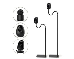 3Babies Babyfoonhouder Universeel – Babyfoon Standaard – Statief Babyfoon – Vloerstandaard Flexibel – Babyfoon Camera Houder – Extra Stevig – In Hoogte Verstelbaar – Zwart