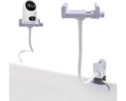 Babyfoon Houder - Camera Beugel - Babykamer Overzicht - Flexibele Zwanenhals - 45 cm Lengte - Wit