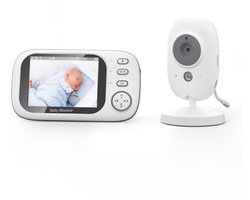 Nieuwe Draadloze Babyfoon met Camera - 3,5 Inch Display - Nachtzicht - Temperatuurbewaking - Tweeweg Audio - Baby & Nanny Beveiligingscamera