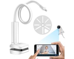 Babyfoon Houder - Cameramontage - Babykamer Bewaken - Zonder Boren - 16.4 cm - Wit