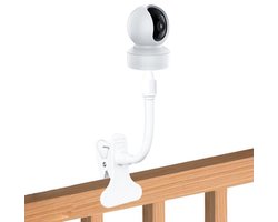 Babycamera houder - Monitor standaard - Baby observeren - Flexibele clip - 65 cm klem - Wit