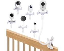 Babyfoonhouder Flexibel - Camerahouder Opvouwbaar - Baby Observeren - Verstelbaar Aluminium - 143 x 113 x 76 cm - Zwart