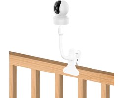 Thijox - Houder Babyfoon Camera 25 cm - Universele Mobiele Camerahouder voor Babybed - Flexibele Cliphouder met 1/4 Schroefinterface - Wit - Geschikt