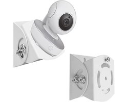 SnelShoppen - WiTi Babyfoon Camera Wandmontage - Verstelbare Hoek voor Universele Babyfoon Bewakingscamera's - Aluminiumlegering - Wit