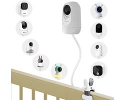 Babyfoon Houder - Camera Beugel - Babykamer Overzicht - Universele Compatibiliteit - 12 x 9.3 x 9.7 cm - Zwart