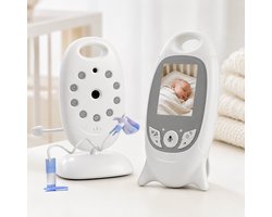 Babyfoon - Babyfoon met camera - 2 inch video - Zonder WiFi Camera Monitor - VOX-modus - Draadloos - Nachtzicht - Temperatuursensor en Slaapliedjes Tweeweg - mit Babyfoonhouder - Communicatie en Eenvoudige Bediening voor Nieuwe Ouders