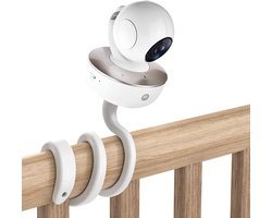 Universele Babyfoonhouder - Flexibele Camerabevestiging - Babykamer Bewaken - Gereedschapsvrije Montage - 1/4 inch Schroefdraad - Wit